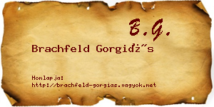 Brachfeld Gorgiás névjegykártya