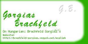 gorgias brachfeld business card